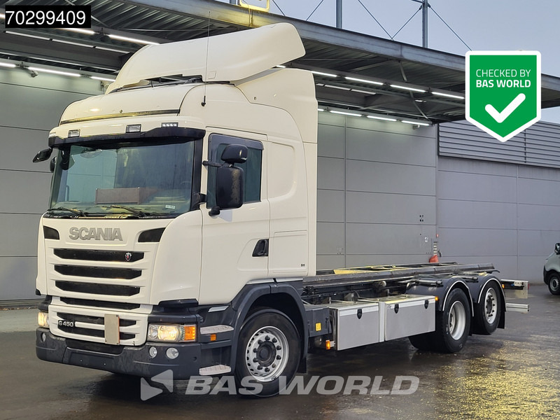 Scania G450 G 6X2 Full air suspension Automatic Lift+steering Axle Euro 6 - Camion porte-conteneur/ Caisse mobile: photos 1 Scania G450 G 6X2 Full air suspension Automatic Lift+steering Axle Euro 6 - Camion porte-conteneur/ Caisse mobile: photos 1