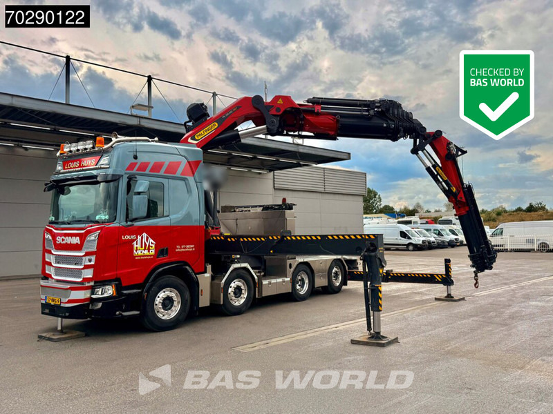 Scania R500 8X2 NL-Truck Palfinger PK165002 TEC 7 Crane Winch Fly-Jib Retarder Lift+steering - Camion plateau, Camion grue: photos 1 Scania R500 8X2 NL-Truck Palfinger PK165002 TEC 7 Crane Winch Fly-Jib Retarder Lift+steering - Camion plateau, Camion grue: photos 1