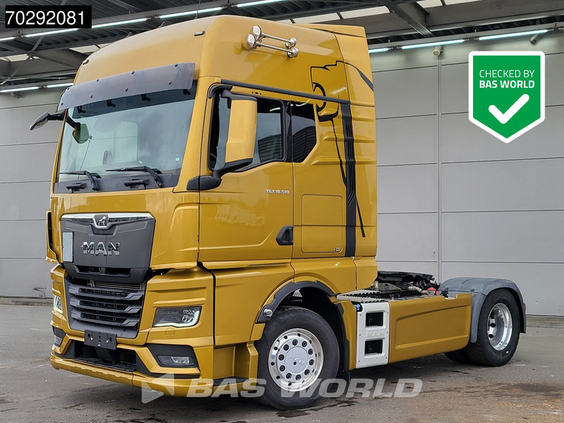 MAN TGX 18.510 4X2 GX Retarder Full-Air 2xTanks Hydraulik Standklima ACC Alcoa Euro 6 - Tracteur routier: photos 1 MAN TGX 18.510 4X2 GX Retarder Full-Air 2xTanks Hydraulik Standklima ACC Alcoa Euro 6 - Tracteur routier: photos 1