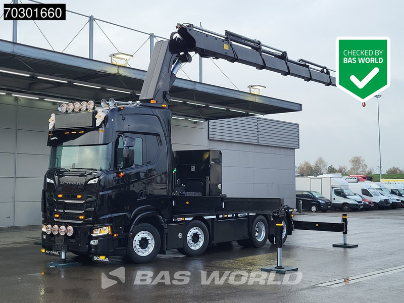 Scania S660 8X2 HMF 9520OK-RCS Crane Kran Fifth wheel Full Air Lift+steering axle - Tracteur routier: photos 1 Scania S660 8X2 HMF 9520OK-RCS Crane Kran Fifth wheel Full Air Lift+steering axle - Tracteur routier: photos 1