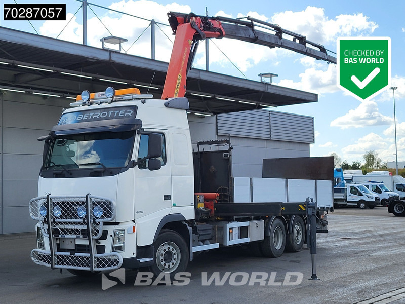 Volvo FH 480 FH 6X2 Palfinger PK26002 EH Kran Crane + Fly Jib Manual Liftachse Euro 5 - Camion plateau, Camion grue: photos 1 Volvo FH 480 FH 6X2 Palfinger PK26002 EH Kran Crane + Fly Jib Manual Liftachse Euro 5 - Camion plateau, Camion grue: photos 1
