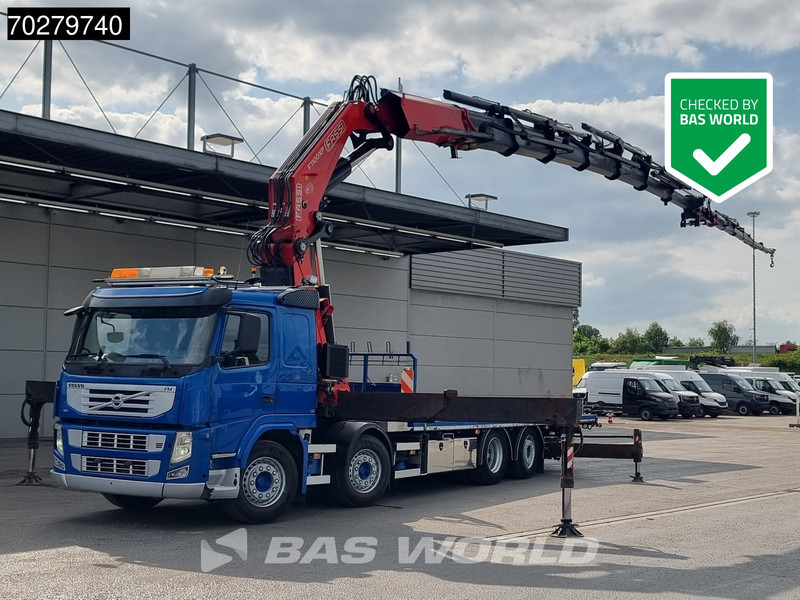 Volvo FM 450 8X2 FASSI 100 Ton/Meter Crane Kran 7 + 6 Jib Lift+steering Axle Euro 5 - Camion plateau, Camion grue: photos 1 Volvo FM 450 8X2 FASSI 100 Ton/Meter Crane Kran 7 + 6 Jib Lift+steering Axle Euro 5 - Camion plateau, Camion grue: photos 1