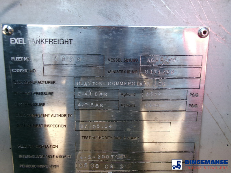 Semi-remorque citerne Clayton Bitumen tank inox 33 m3 / 1 comp + ADR: photos 17