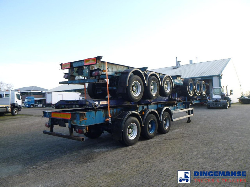 Crane Fruehauf Stack - 3 x container trailer 20-20-30-40 ft - Semi-remorque porte-conteneur/ Caisse mobile: photos 4 Crane Fruehauf Stack - 3 x container trailer 20-20-30-40 ft - Semi-remorque porte-conteneur/ Caisse mobile: photos 4