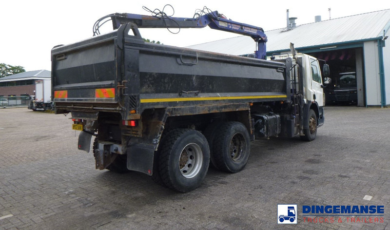 Camion grue DAF CF 75.310 6x4 RHD tipper + HMF 1144 K-1 + grapple: photos 19