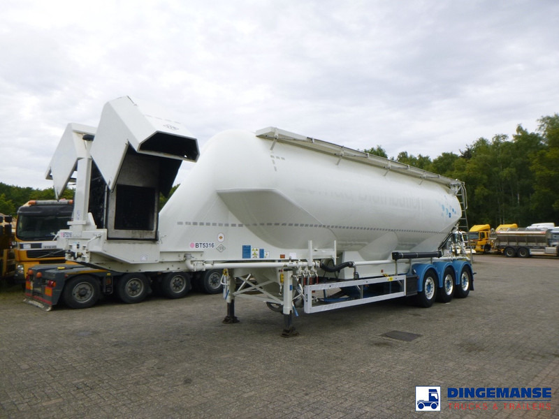 Feldbinder Powder tank alu 50 m3 + compressor - Semi-remorque citerne: photos 1 Feldbinder Powder tank alu 50 m3 + compressor - Semi-remorque citerne: photos 1