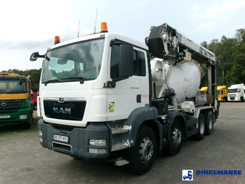 MAN TGS 32.360 8X4 Euro 6 Liebherr concrete mixer 8 m3 + belt - Camion malaxeur: photos 1 MAN TGS 32.360 8X4 Euro 6 Liebherr concrete mixer 8 m3 + belt - Camion malaxeur: photos 1
