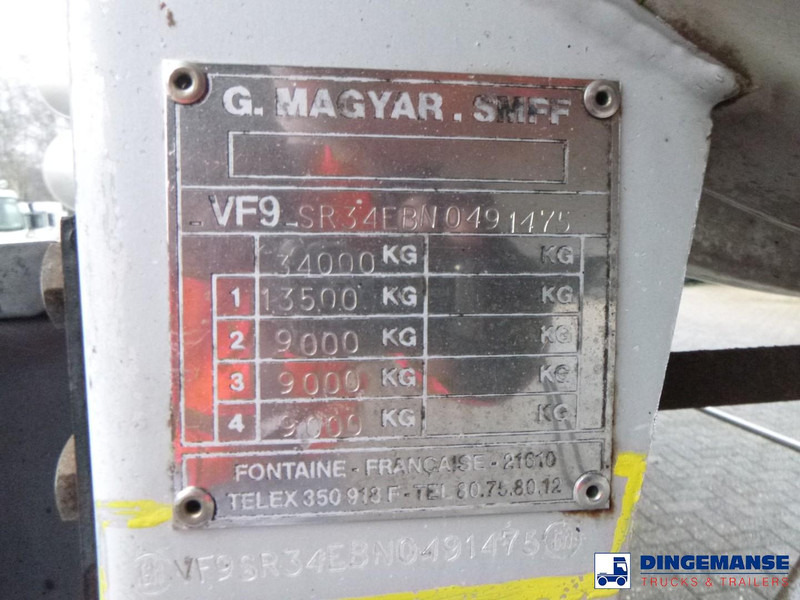 Semi-remorque citerne Magyar Food tank inox 21.9 m3 / 1 comp + pump: photos 20 Semi-remorque citerne Magyar Food tank inox 21.9 m3 / 1 comp + pump: photos 20