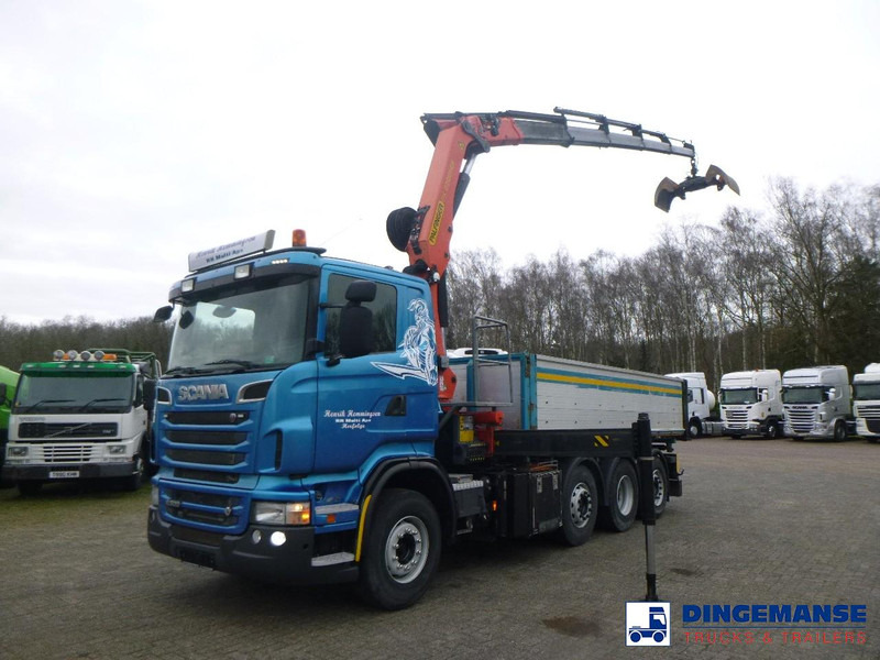 Scania R 500 8X2 tipper + Palfinger PK27001 EHD - Camion grue: photos 1 Scania R 500 8X2 tipper + Palfinger PK27001 EHD - Camion grue: photos 1