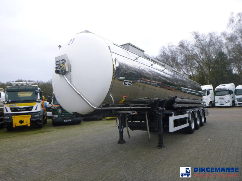 Van Hool Chemical tank inox 30 m3 / 3 comp - Semi-remorque citerne: photos 1 Van Hool Chemical tank inox 30 m3 / 3 comp - Semi-remorque citerne: photos 1