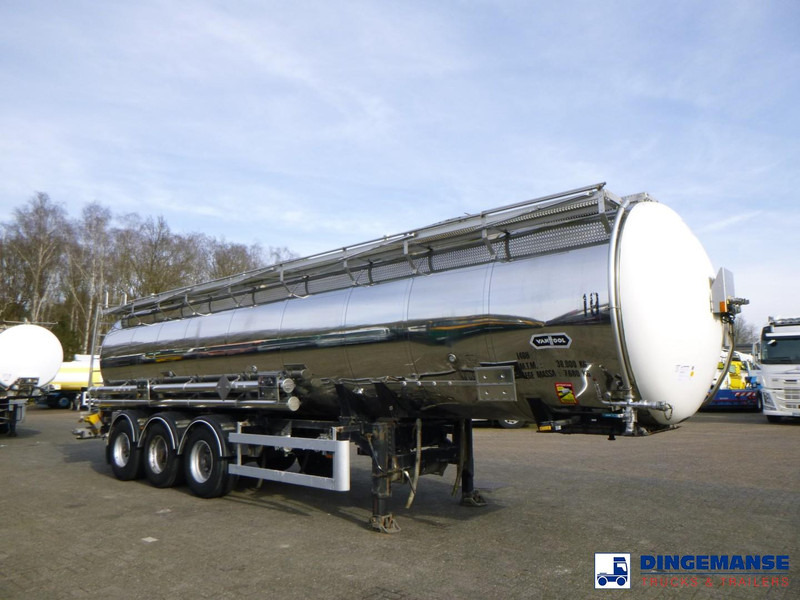 Van Hool Chemical tank inox 30 m3 / 3 comp - Semi-remorque citerne: photos 2 Van Hool Chemical tank inox 30 m3 / 3 comp - Semi-remorque citerne: photos 2