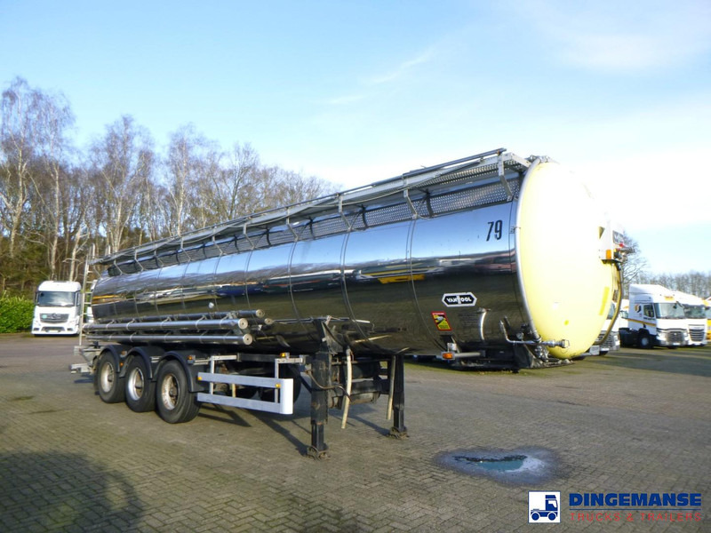 Van Hool Chemical tank inox 30 m3 / 3 comp - Remorque citerne: photos 2 Van Hool Chemical tank inox 30 m3 / 3 comp - Remorque citerne: photos 2