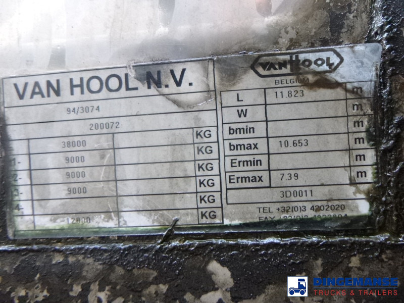Semi-remorque citerne Van Hool Chemical tank inox L4BH 30 m3 / 1 comp / ADR 29/08/24: photos 20