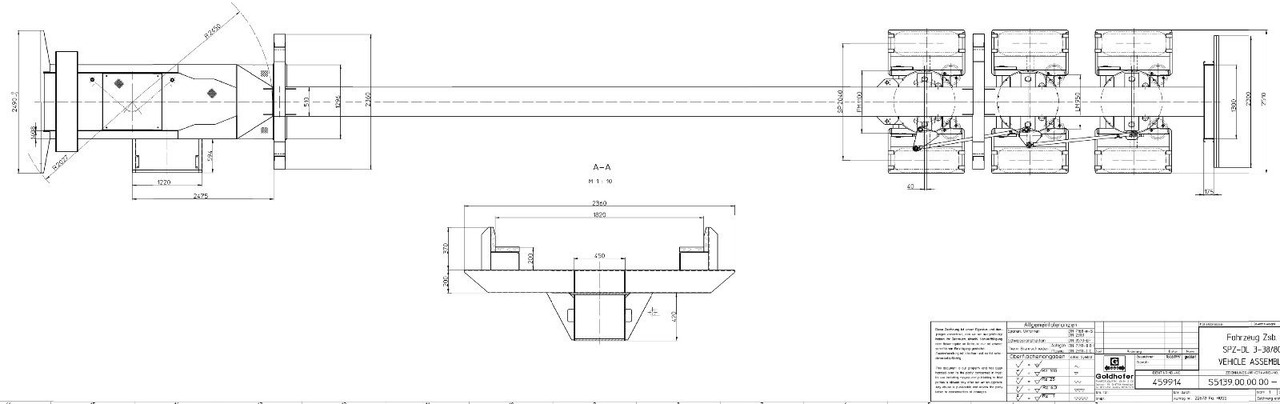 Goldhofer 3-Achs SPZ-DL3-38/80 Spezial 20,5meter + 3xLenk - crédit-bail Goldhofer 3-Achs SPZ-DL3-38/80 Spezial 20,5meter + 3xLenk: photos 9