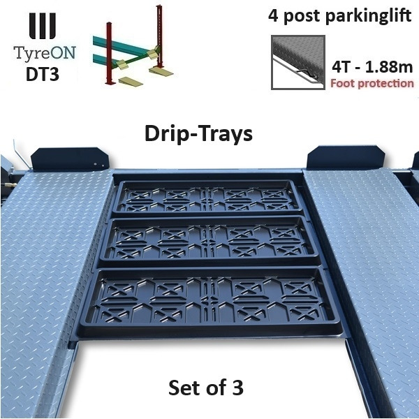 DT3 set of 3 plastic oil / liquid / dirt drip-trays - Équipement de garage: photos 1 DT3 set of 3 plastic oil / liquid / dirt drip-trays - Équipement de garage: photos 1