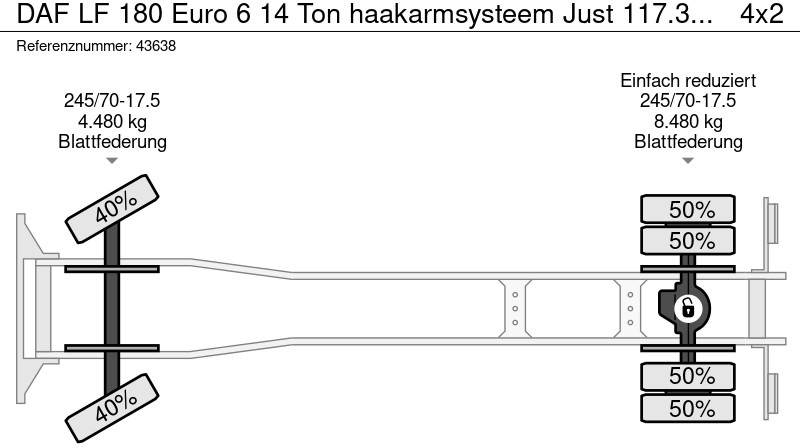 Camion ampliroll DAF LF 180 Euro 6 14 Ton haakarmsysteem Just 117.371 km!: photos 15 Camion ampliroll DAF LF 180 Euro 6 14 Ton haakarmsysteem Just 117.371 km!: photos 15