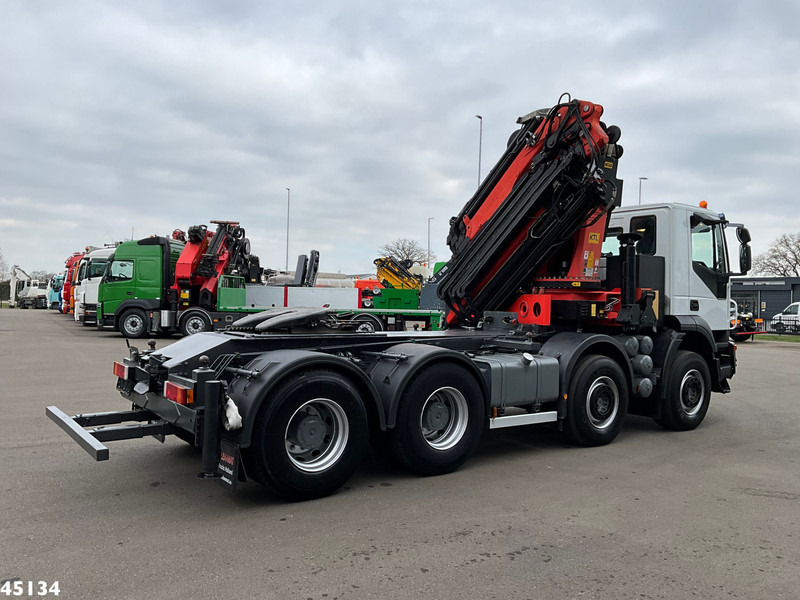 Camion grue Iveco Stralis AD410T44 8x4 Palfinger 44 Tonmeter laadkraan + Fly-Jib Just 222.398 km!: photos 8