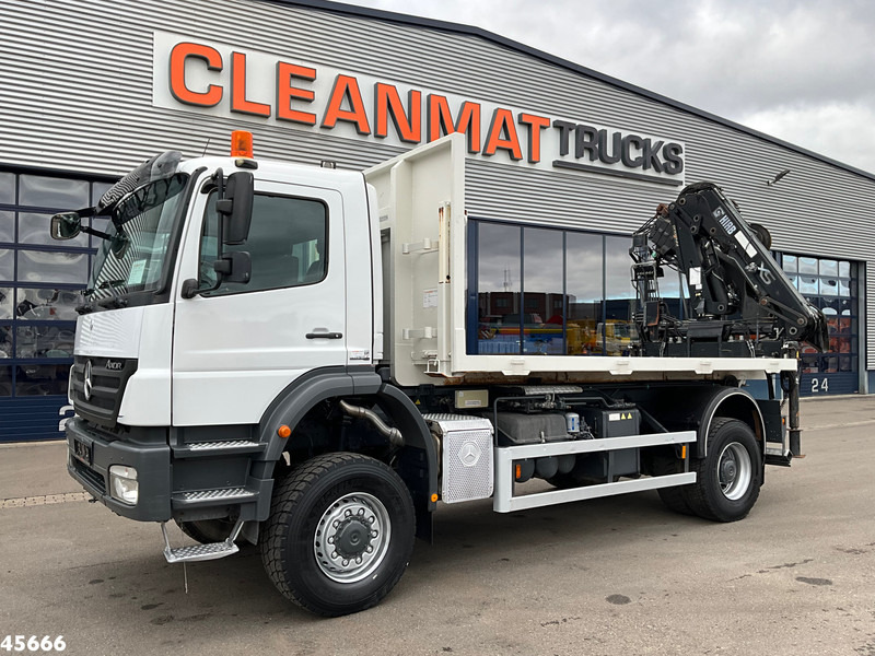 Mercedes-Benz AXOR 1929 4x4 VDL 14 Ton haakarmsysteem + Laadplateau met Hiab 14 Tonmeter laadkraan - Camion grue: photos 3 Mercedes-Benz AXOR 1929 4x4 VDL 14 Ton haakarmsysteem + Laadplateau met Hiab 14 Tonmeter laadkraan - Camion grue: photos 3