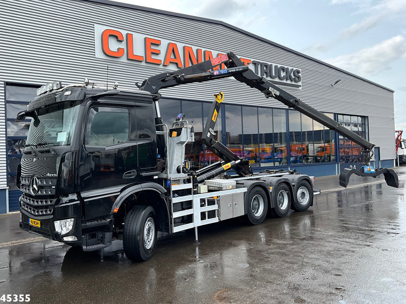 Mercedes-Benz Arocs 3540 8x4 Euro 6 HMF 19 Tonmeter Z-kraan Just 118.906 Km! - Camion ampliroll, Camion grue: photos 1 Mercedes-Benz Arocs 3540 8x4 Euro 6 HMF 19 Tonmeter Z-kraan Just 118.906 Km! - Camion ampliroll, Camion grue: photos 1