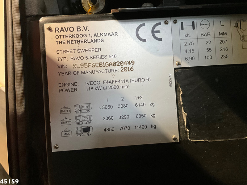 Balayeuse de voirie Ravo 540 CD Euro 6 with 3-rd brush: photos 19