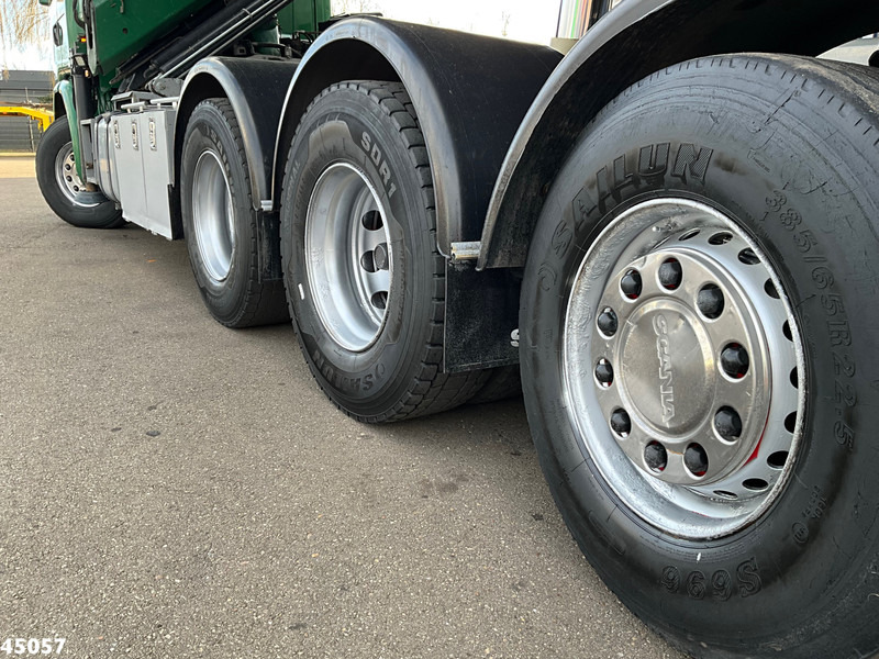 Camion benne, Camion grue Scania G 490 8x4 Euro 6 Hiab 24 Tonmeter laadkraan: photos 11