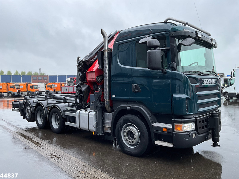Scania G480 8x4 HMF 60 Tonmeter laadkraan + Fly-jib - Camion ampliroll, Camion grue: photos 3 Scania G480 8x4 HMF 60 Tonmeter laadkraan + Fly-jib - Camion ampliroll, Camion grue: photos 3