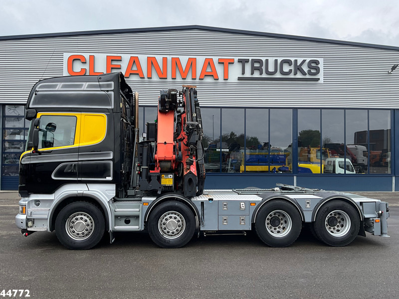 Camion grue Scania R500 8x4 V8 Retarder Palfinger 53 Tonmeter laadkraan + Fly-Jib: photos 9