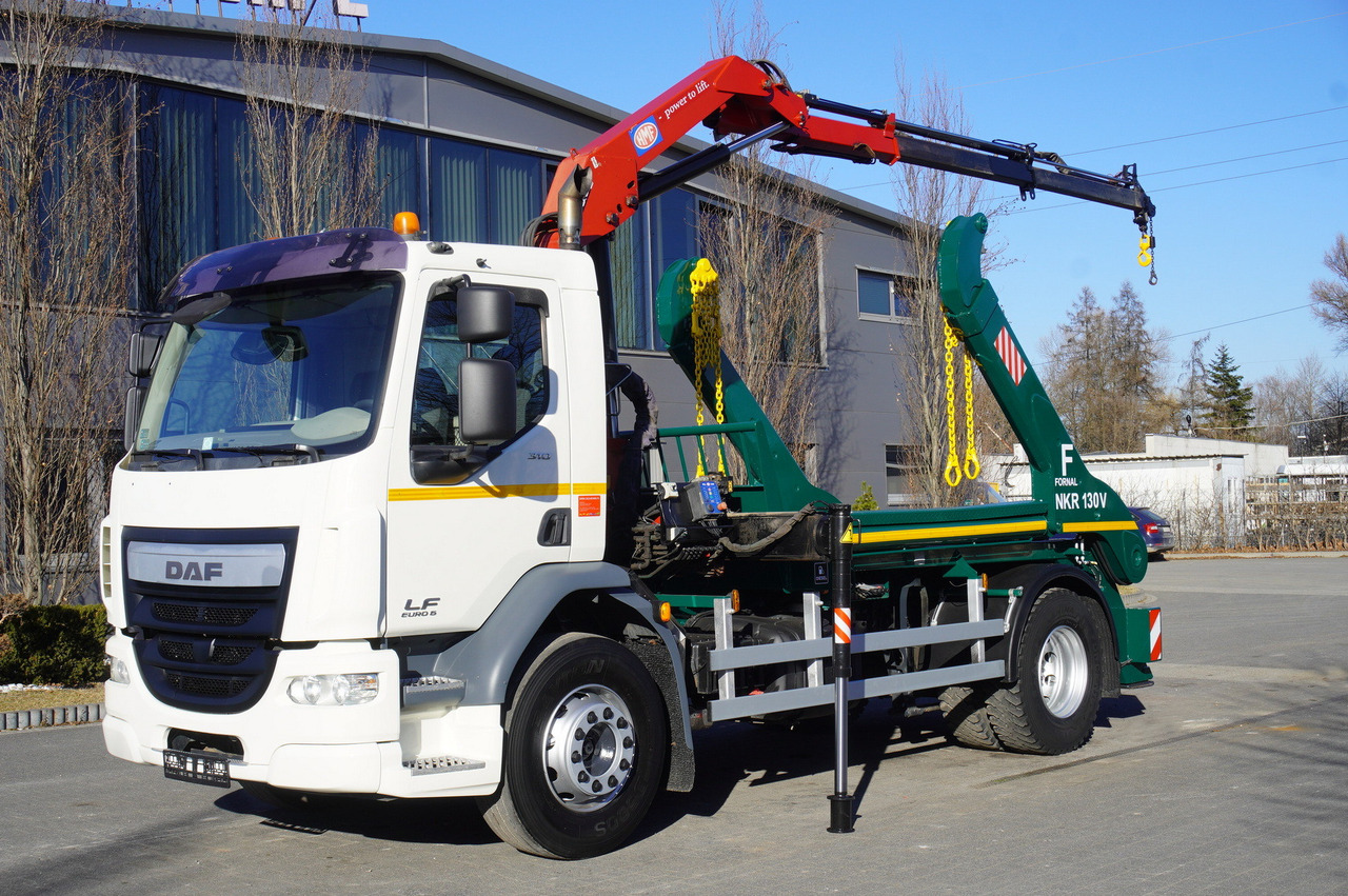 DAF LF 18.310 E6 / Skip loader Fornal NKR 130V / HDS HMF 735 K2 / Manual gearbox - Camion ampliroll, Camion grue: photos 2 DAF LF 18.310 E6 / Skip loader Fornal NKR 130V / HDS HMF 735 K2 / Manual gearbox - Camion ampliroll, Camion grue: photos 2
