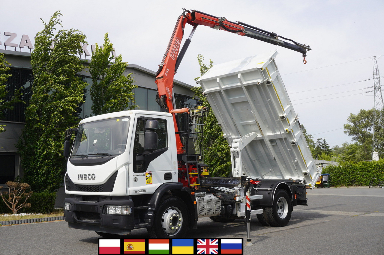 IVECO Eurocargo 160-250 / Fassi F95 crane / 120 tho. km / 3-sided tipper - Camion benne, Camion grue: photos 1 IVECO Eurocargo 160-250 / Fassi F95 crane / 120 tho. km / 3-sided tipper - Camion benne, Camion grue: photos 1