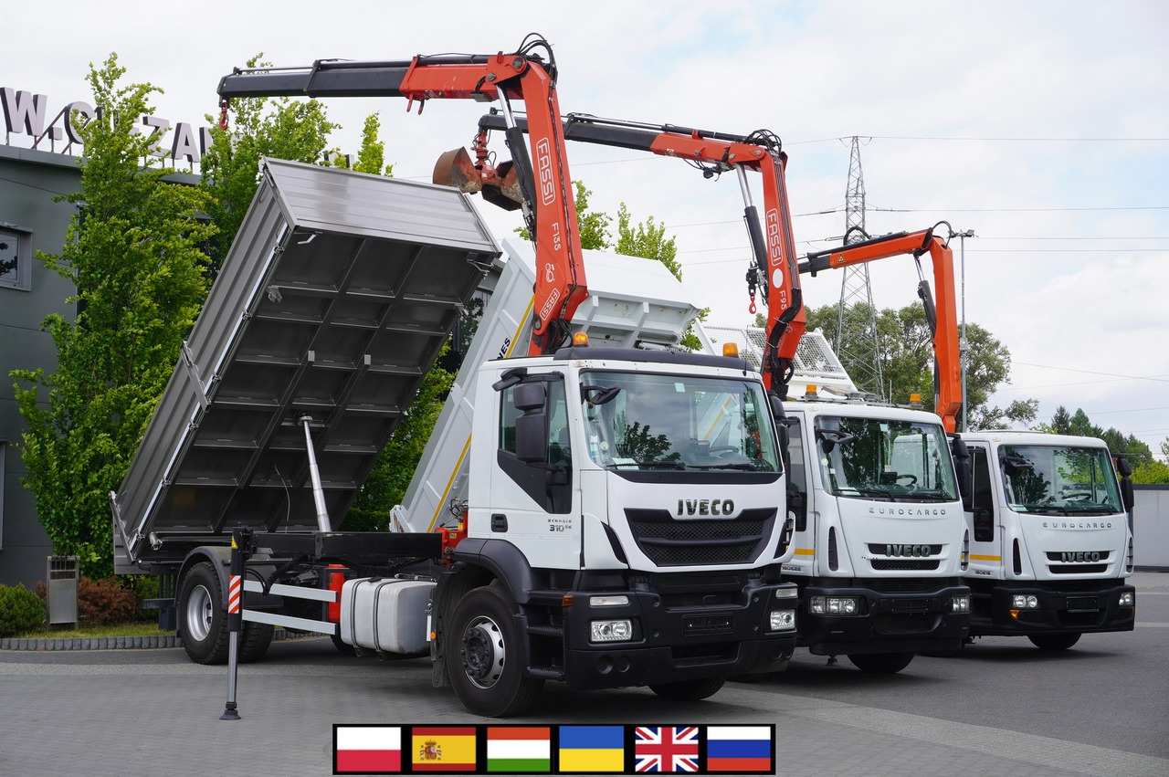 IVECO Stralis 310 E6 / NEW 3-sided tipper / Fassi F135 crane with remote control - Camion grue: photos 1 IVECO Stralis 310 E6 / NEW 3-sided tipper / Fassi F135 crane with remote control - Camion grue: photos 1