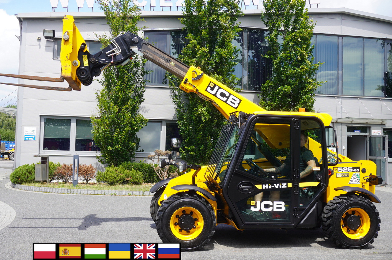JCB 525-60T5 / 2022 / 860 MTH! / 2.5 T / Reach 6 m / joystick - Chargeuse sur pneus télescopique: photos 1 JCB 525-60T5 / 2022 / 860 MTH! / 2.5 T / Reach 6 m / joystick - Chargeuse sur pneus télescopique: photos 1