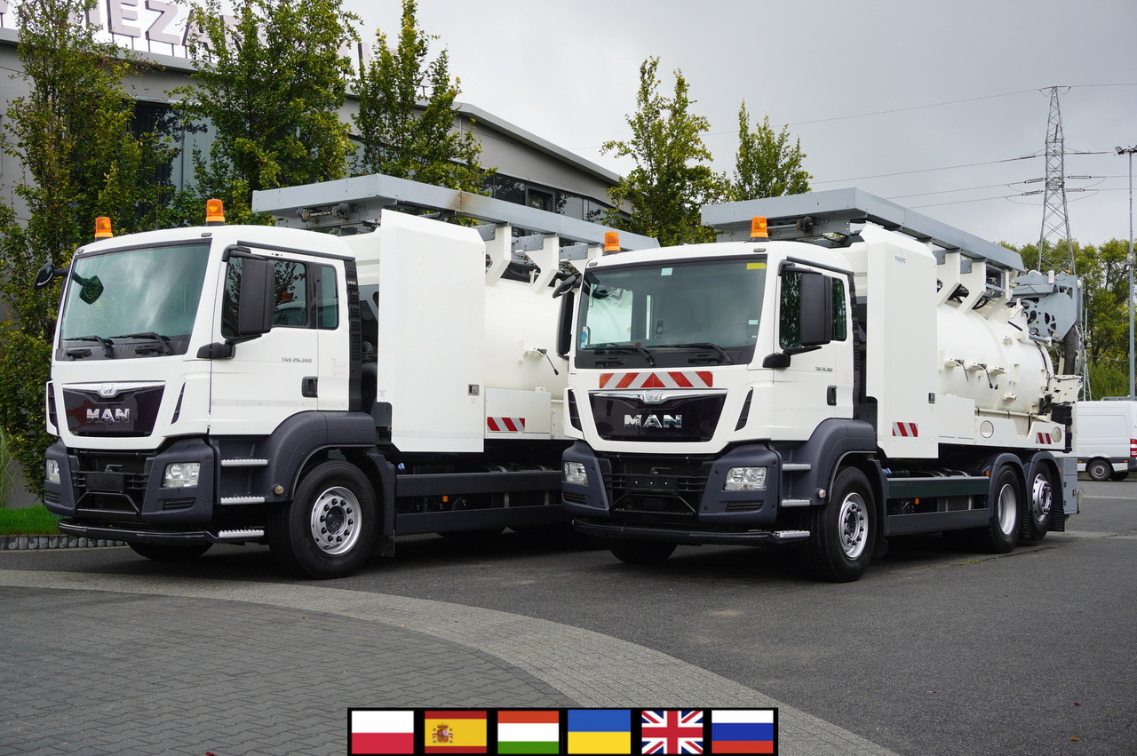 MAN TGS 26.360 E6 / RIVARD sewage cleaner 18 m3 / 180 tho. km / steering axle / 2 units - Camion hydrocureur: photos 1 MAN TGS 26.360 E6 / RIVARD sewage cleaner 18 m3 / 180 tho. km / steering axle / 2 units - Camion hydrocureur: photos 1