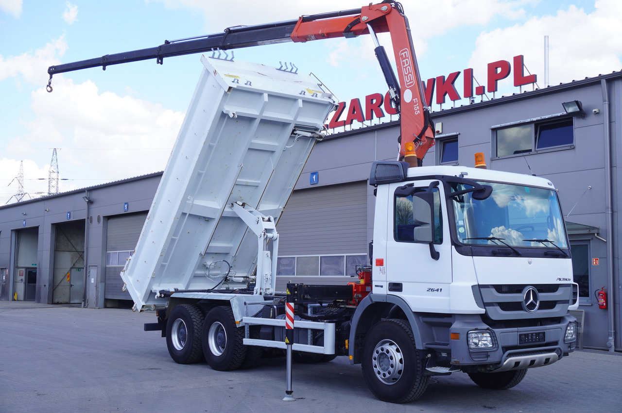 MERCEDES-BENZ Actros 2641 6×4 E5 / Crane / Dumper / 110000 km! - Camion plateau, Camion grue: photos 1 MERCEDES-BENZ Actros 2641 6×4 E5 / Crane / Dumper / 110000 km! - Camion plateau, Camion grue: photos 1