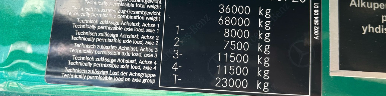 Mercedes-Benz Arocs 3563 8 × 4 / 630 HP / steered axle / Logging superstructure - Camion grumier: photos 2 Mercedes-Benz Arocs 3563 8 × 4 / 630 HP / steered axle / Logging superstructure - Camion grumier: photos 2