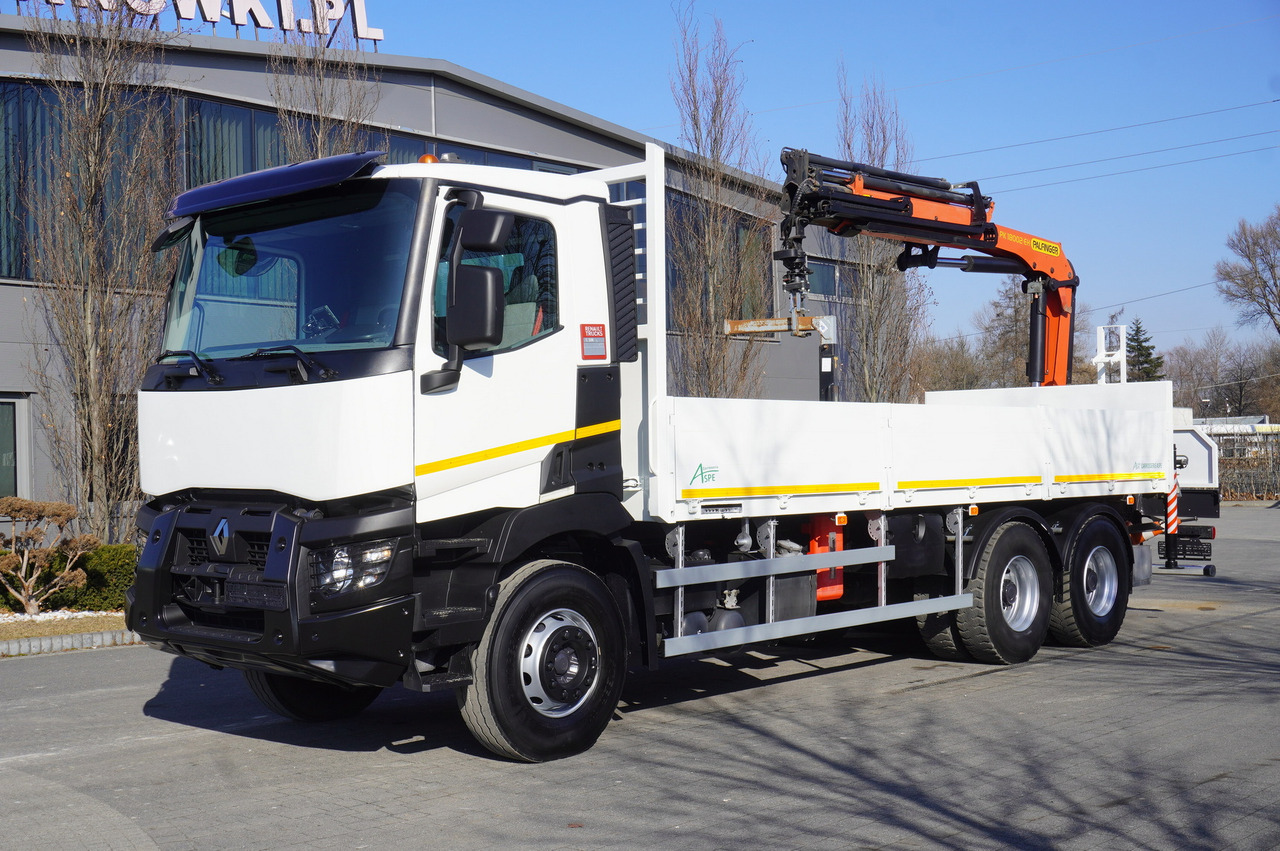 RENAULT C380 / 6x4 / HDS Palfinger PK 18002-EH 6000 kg - Camion plateau, Camion grue: photos 2 RENAULT C380 / 6x4 / HDS Palfinger PK 18002-EH 6000 kg - Camion plateau, Camion grue: photos 2