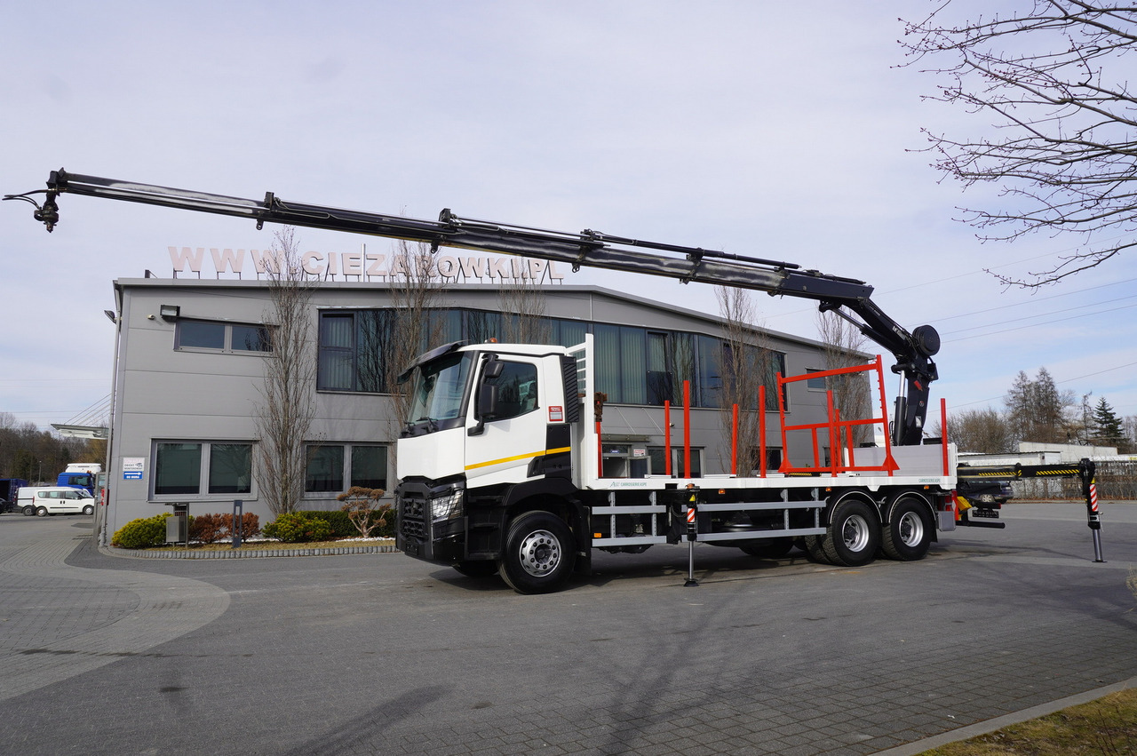 RENAULT C430 / HIAB 244 EP-5 HIDUO crane 8400 kg 15 m / Platform with stanchions - Camion grue: photos 5 RENAULT C430 / HIAB 244 EP-5 HIDUO crane 8400 kg 15 m / Platform with stanchions - Camion grue: photos 5