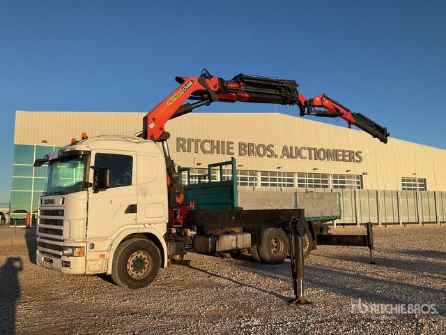 2003 Scania R124L 2007 Palfinger PK60002 19000 kg ... Flatbed Truck with Crane - Camion plateau, Camion grue: photos 1 2003 Scania R124L 2007 Palfinger PK60002 19000 kg ... Flatbed Truck with Crane - Camion plateau, Camion grue: photos 1