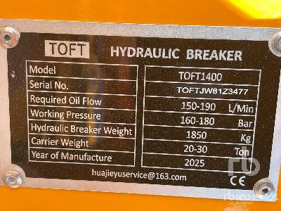 TOFT TOFT1400 (Unused) - Marteau hydraulique: photos 5 TOFT TOFT1400 (Unused) - Marteau hydraulique: photos 5