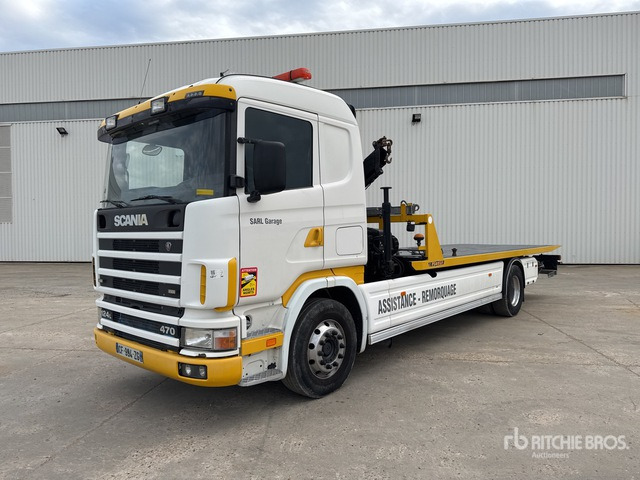 2003 Scania 4x2 Depanneuse Avec Grue Fassi ... Rollback Truck - Remorqueuse: photos 1 2003 Scania 4x2 Depanneuse Avec Grue Fassi ... Rollback Truck - Remorqueuse: photos 1