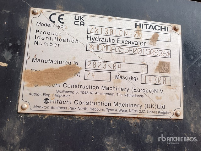 2023 Hitachi ZX130LCN-7 Tracked Excavator - Pelle sur chenille: photos 1 2023 Hitachi ZX130LCN-7 Tracked Excavator - Pelle sur chenille: photos 1
