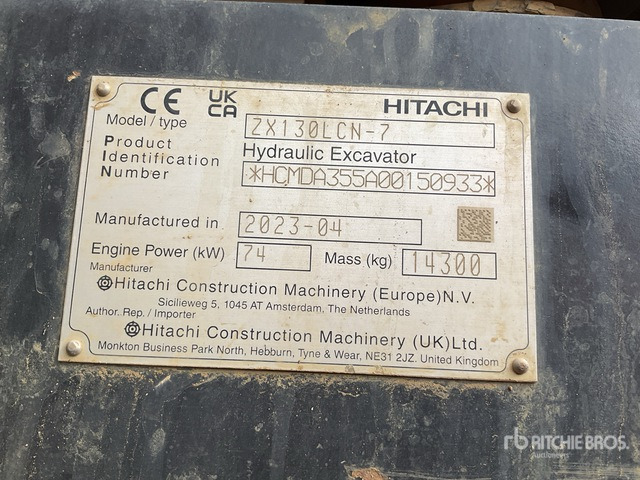 2023 Hitachi ZX130LCN-7 Tracked Excavator - Pelle sur chenille: photos 1 2023 Hitachi ZX130LCN-7 Tracked Excavator - Pelle sur chenille: photos 1