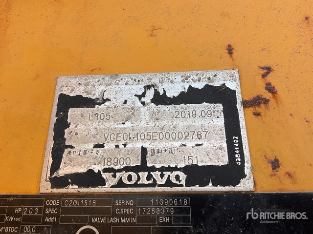 2019 Volvo L105 - Chargeuse sur pneus: photos 3 2019 Volvo L105 - Chargeuse sur pneus: photos 3