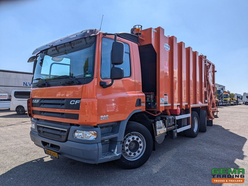 DAF FAN CF75.250 6x2/4 Dagcabine Euro5 - MOL/VDK Pusher 2000 OB + Terberg TCA-DELW-2 - 08/2025APK - Benne à ordures ménagères: photos 1 DAF FAN CF75.250 6x2/4 Dagcabine Euro5 - MOL/VDK Pusher 2000 OB + Terberg TCA-DELW-2 - 08/2025APK - Benne à ordures ménagères: photos 1