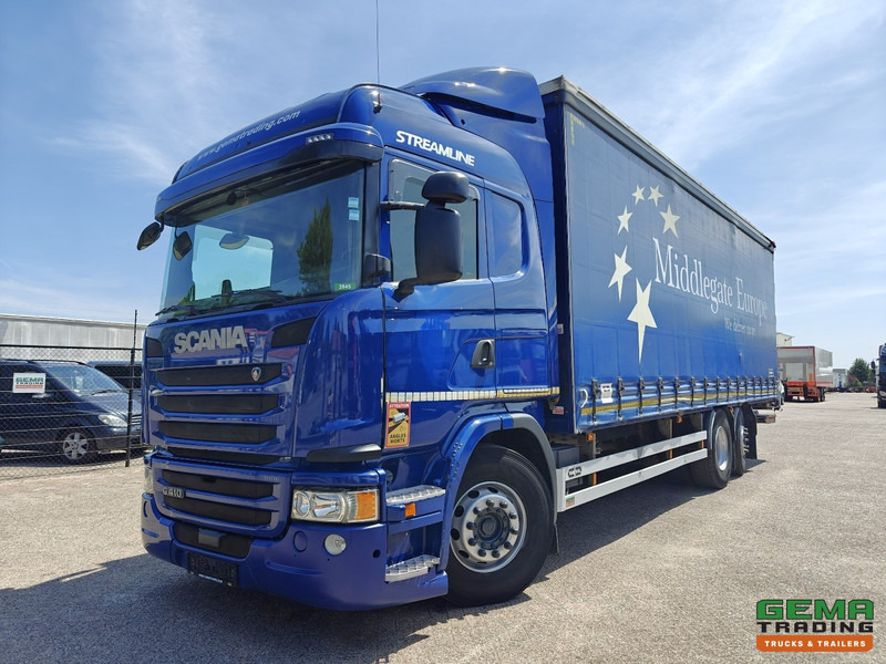 Scania G410 6x2/4 Streamline Euro6 - Retarder - Schuifzeilenbak 8.2M + Laadklep 1500kg - Smart Tacho V2 - Camion à rideaux coulissants: photos 1 Scania G410 6x2/4 Streamline Euro6 - Retarder - Schuifzeilenbak 8.2M + Laadklep 1500kg - Smart Tacho V2 - Camion à rideaux coulissants: photos 1