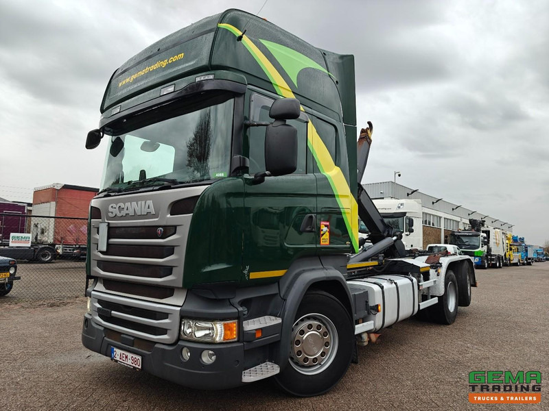 Scania R450 6x2/4 Topline Euro6A - HaakarmSysteem Marrel 26T - Standairco - LiftAs - Vangmuil - Dubbele Tanks - Camion ampliroll: photos 1 Scania R450 6x2/4 Topline Euro6A - HaakarmSysteem Marrel 26T - Standairco - LiftAs - Vangmuil - Dubbele Tanks - Camion ampliroll: photos 1