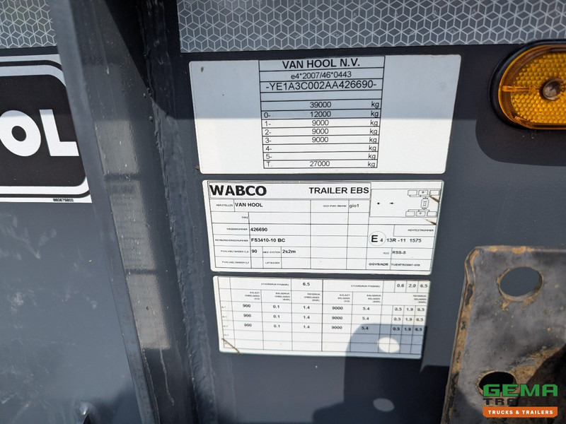 Semi-remorque porte-conteneur/ Caisse mobile Van Hool A3C002 3-Assen BPW - 20 30FT TANK/SWAP - 3490KG - ContainerChassis - ADR - Schijfremmen - 01/2026 APK: photos 12