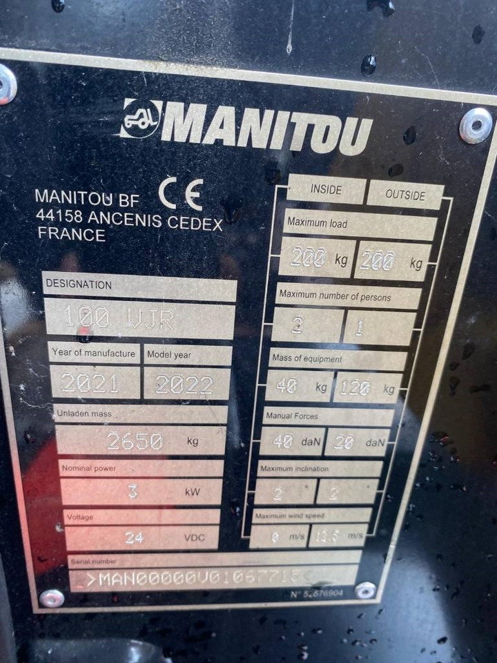 Nacelle à mât vertical Manitou 100 VJR: photos 17