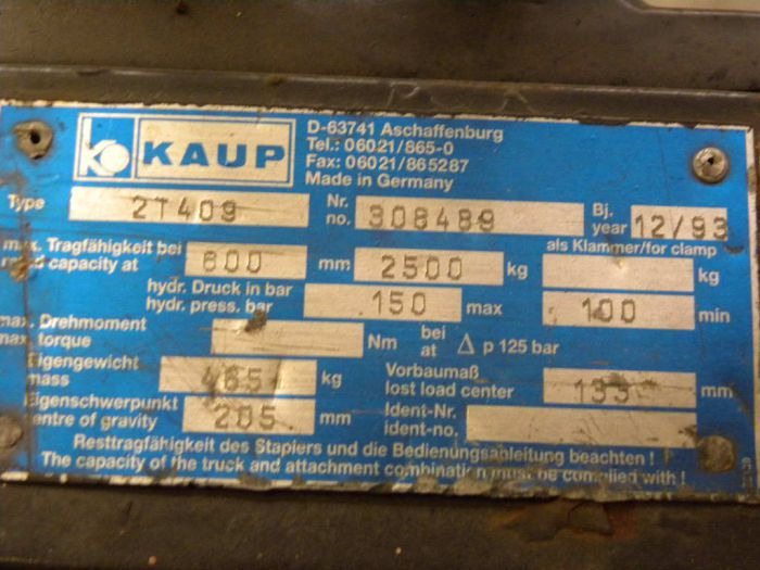 Kaup Double pallet handler - Fourches pour Matériel de manutention: photos 3 Kaup Double pallet handler - Fourches pour Matériel de manutention: photos 3