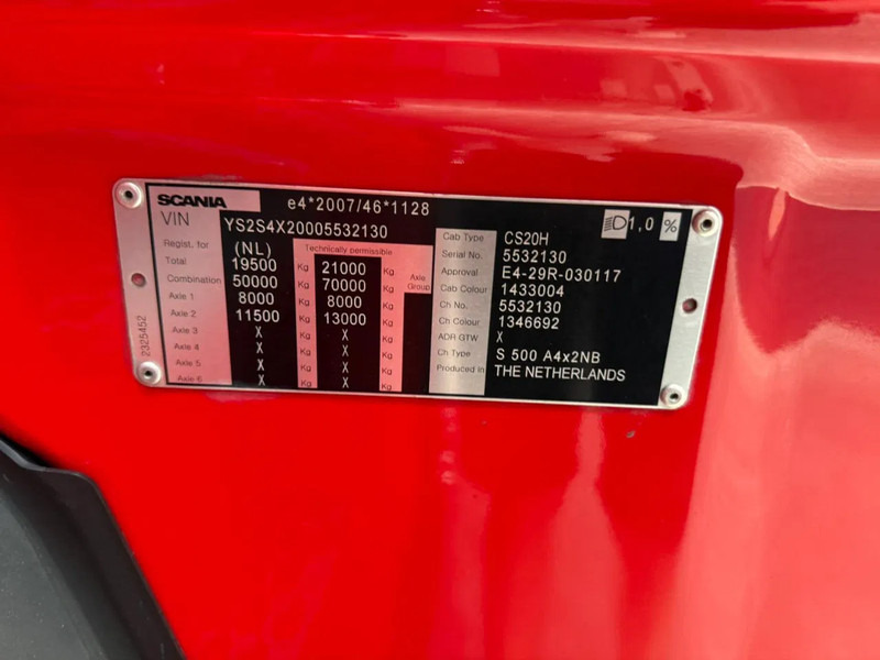 Tracteur routier Scania S500 Retarder Standairco Full-Air Smart tacho 2 Alcoa, Top: photos 16