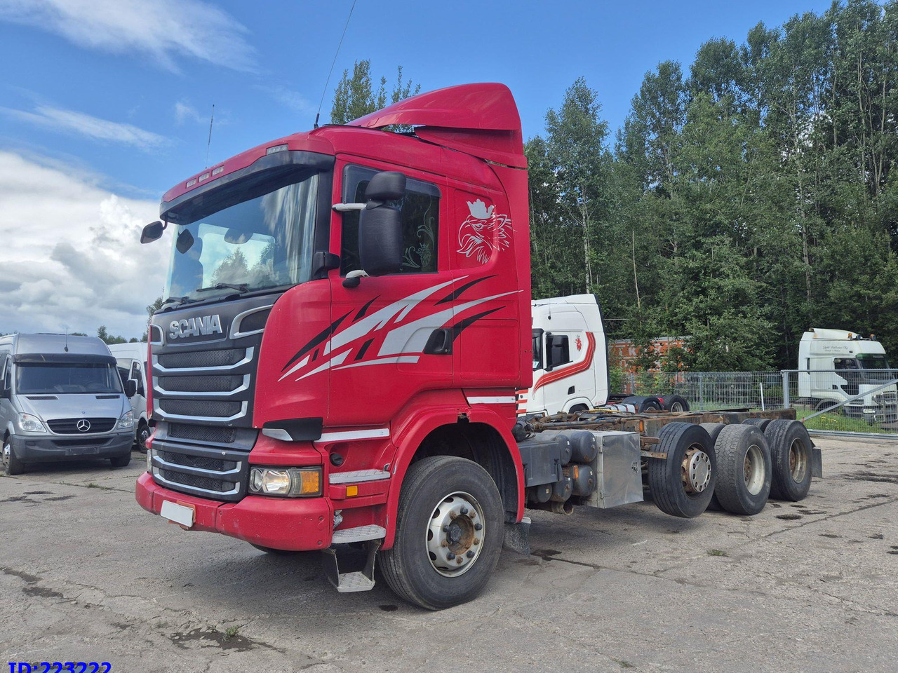 SCANIA R620 - 8x4 - Steering axle - Châssis cabine: photos 1 SCANIA R620 - 8x4 - Steering axle - Châssis cabine: photos 1